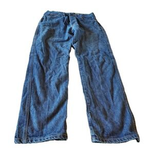 Tecgen Ft Jeans Blue Men's 32W32L Cotton Nylon Cut J496 Med Wash Straight Leg